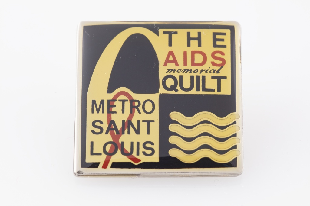 AIDS memorial quilt pin