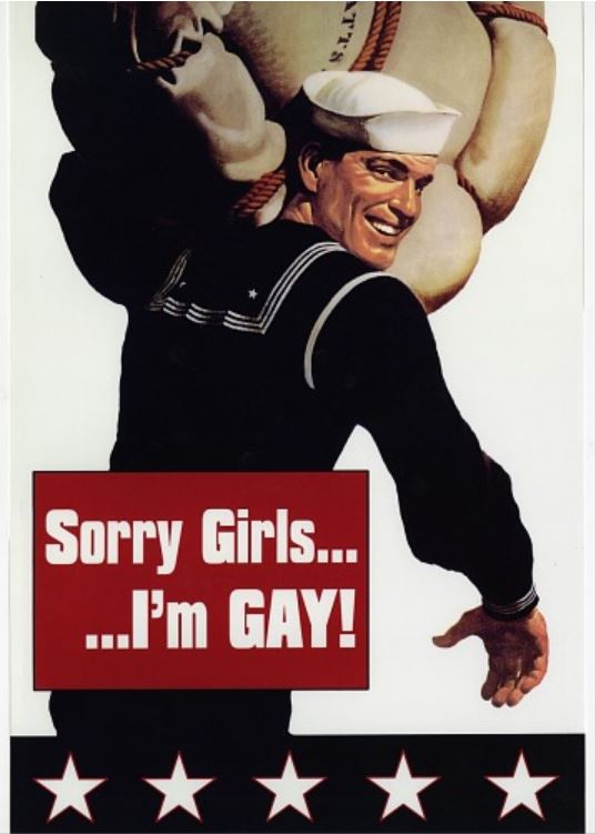 "Sorry Girls, I'm Gay" poster