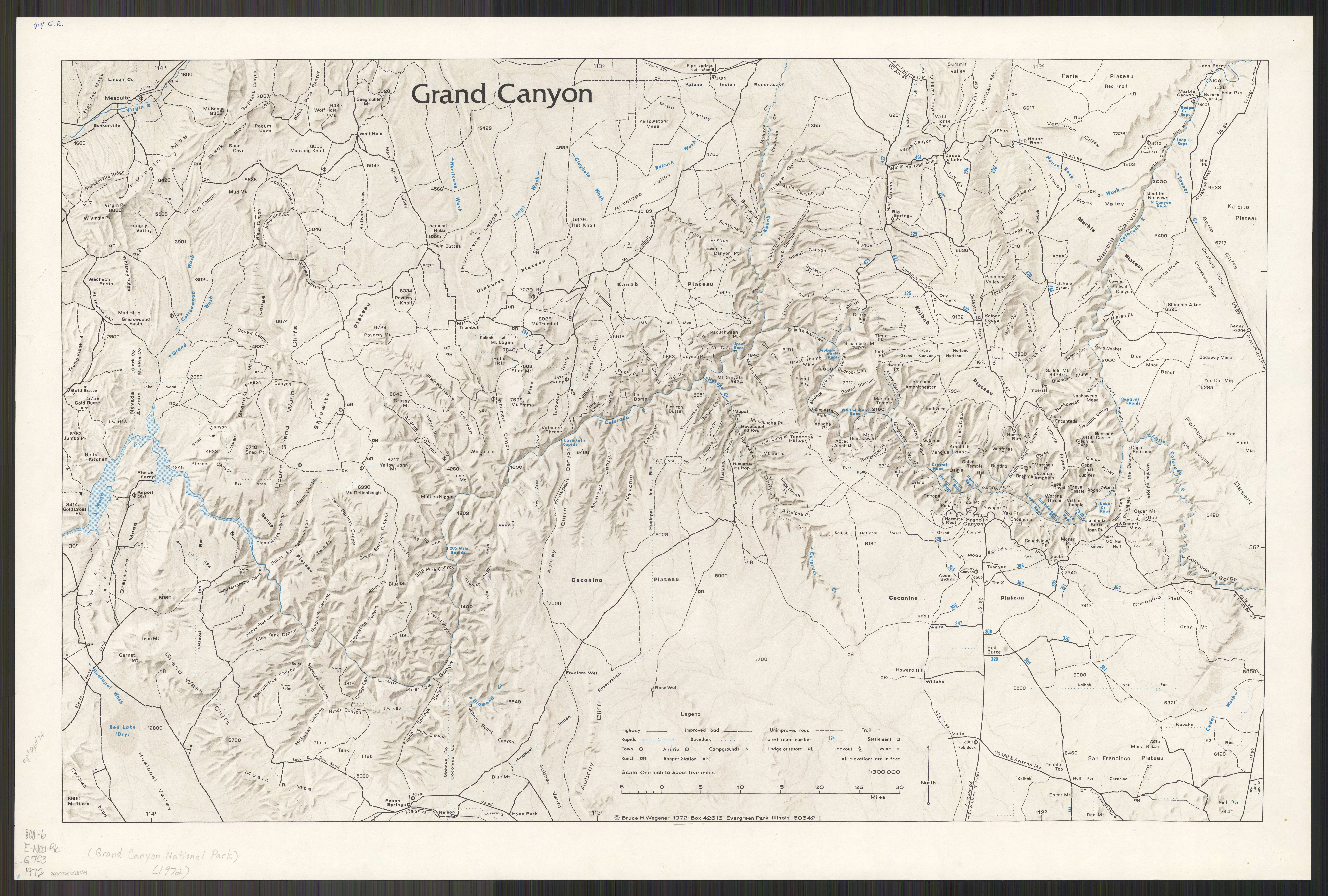 Grand Canyon Nationa Park - Map