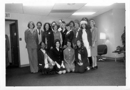 Crew filming Eastern Air Lines employee for Coca-Cola Aviation Career film, 1980